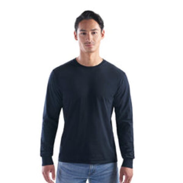  Breeze Adult RING SPUN Combed Cotton Long Sleeve Crewneck T-Shirt Thumbnail