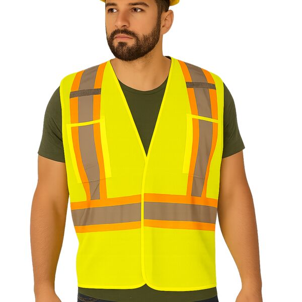 5 Pt. Tearaway Mesh Traffic Vest W/Pockets Thumbnail